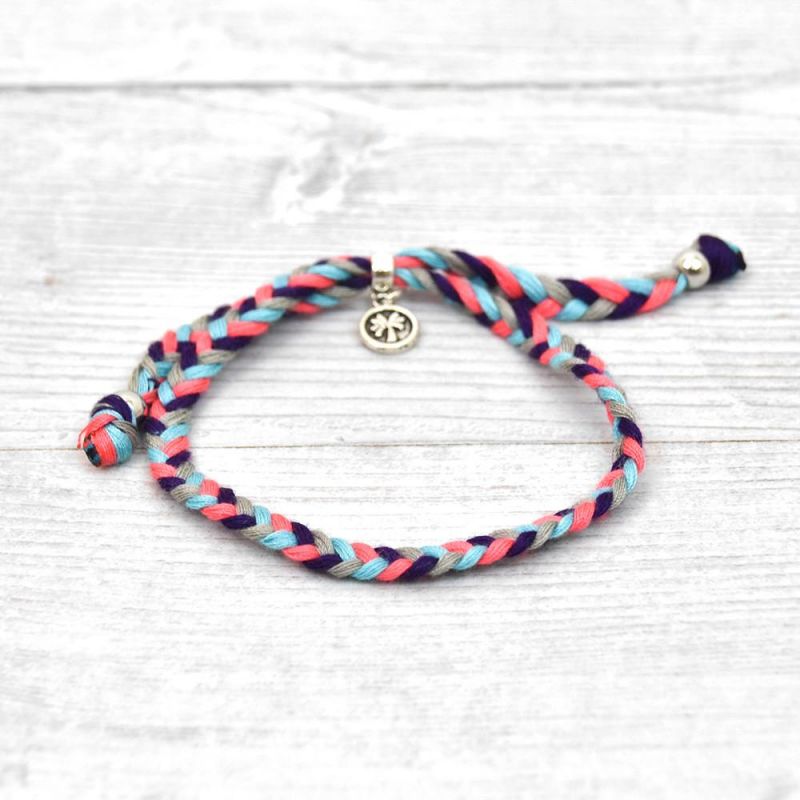 Plaited fabric bracelet