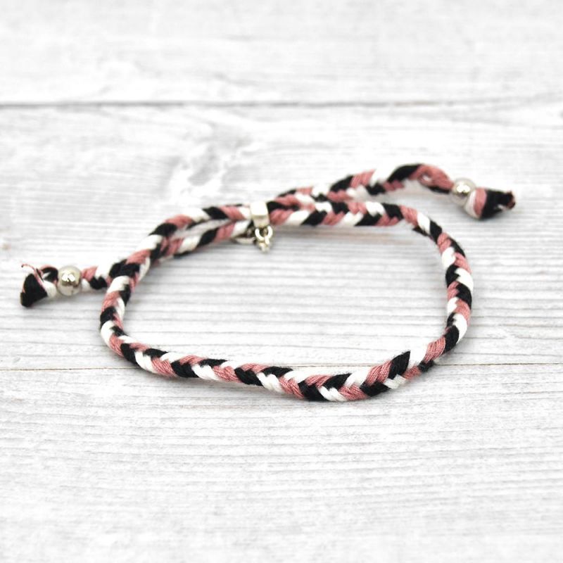 Plaited fabric bracelet