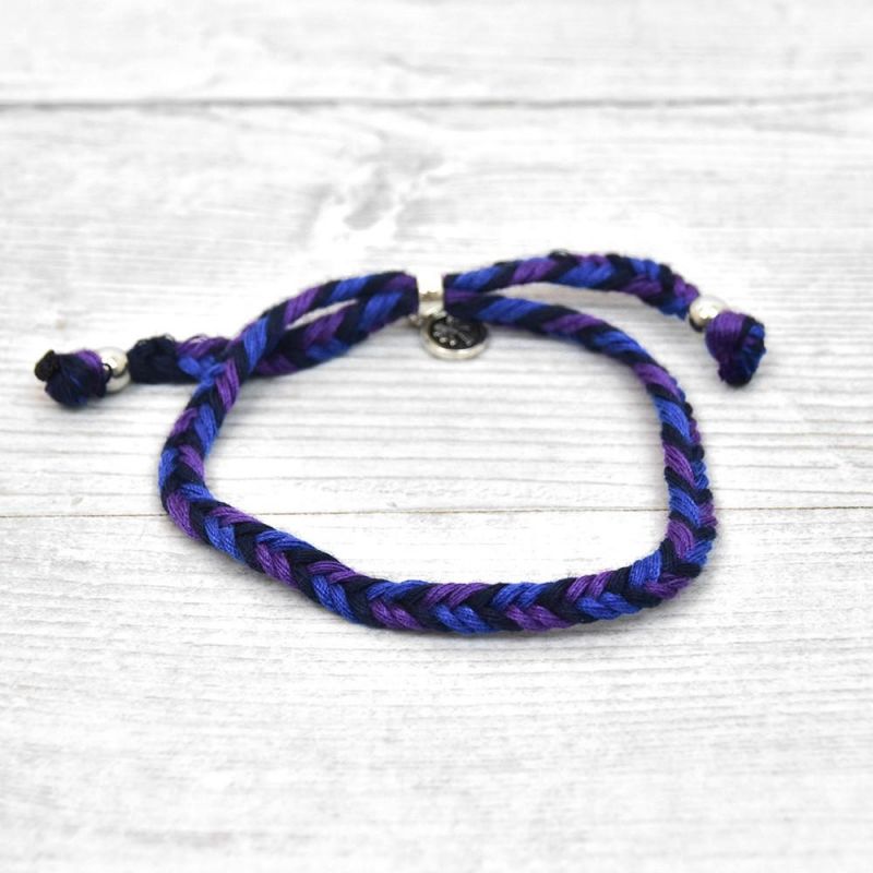 Plaited fabric bracelet