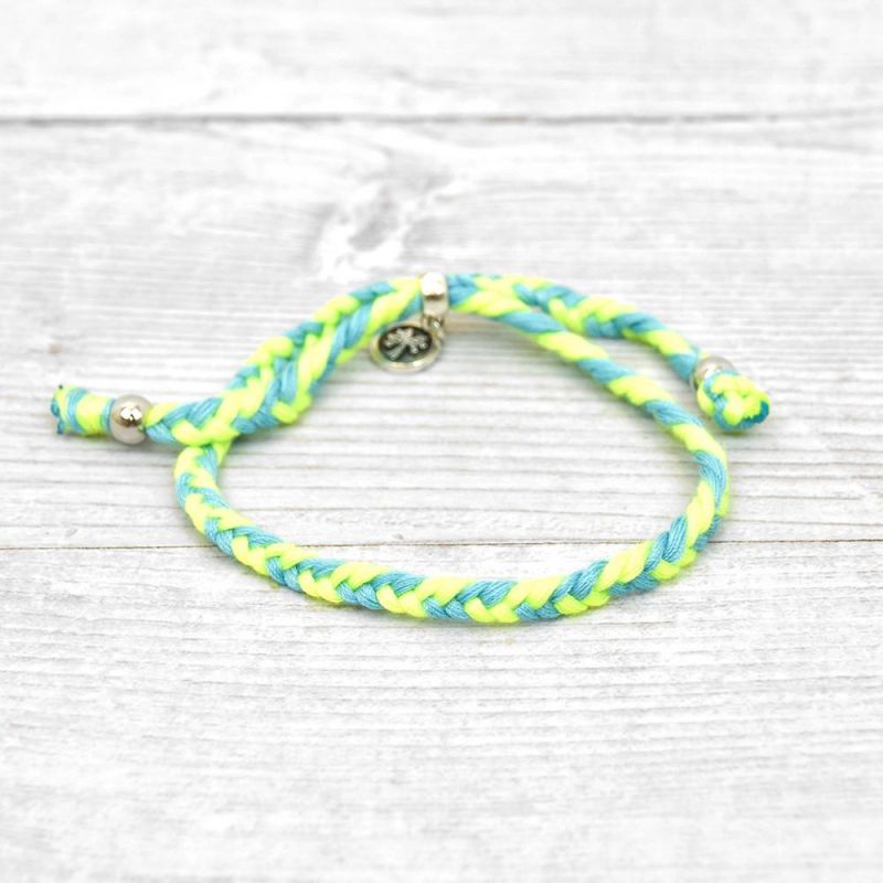 Plaited fabric bracelet