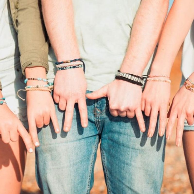 Βραχιόλι Σουέτ και χάντρες