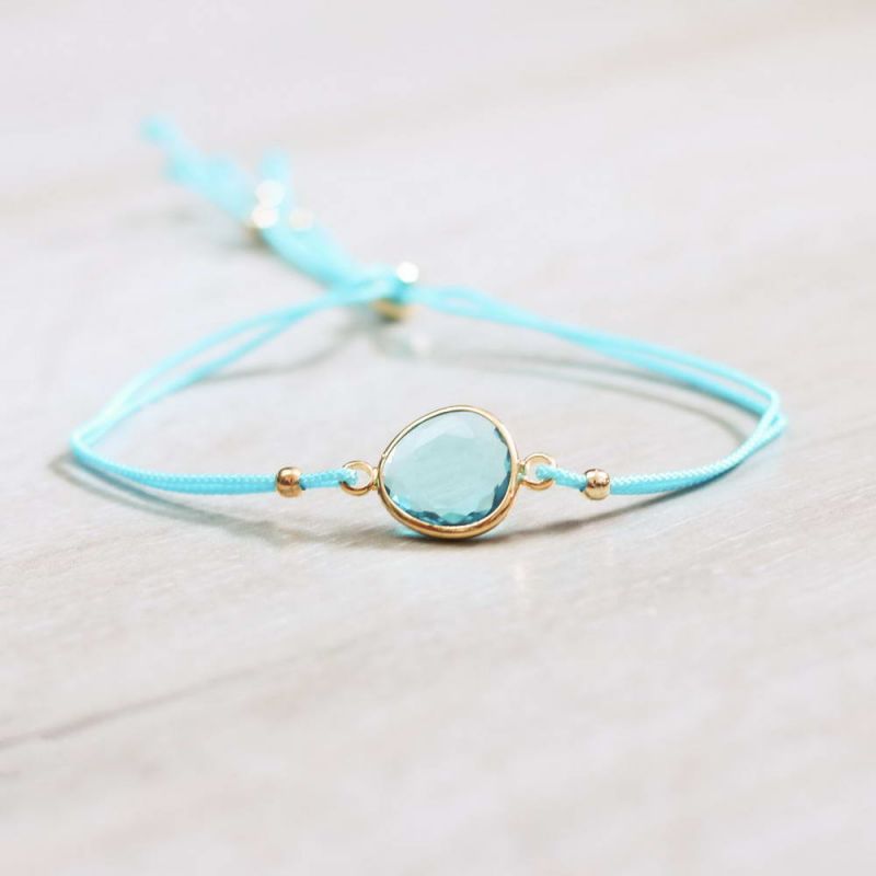 Bracelet with glass charm