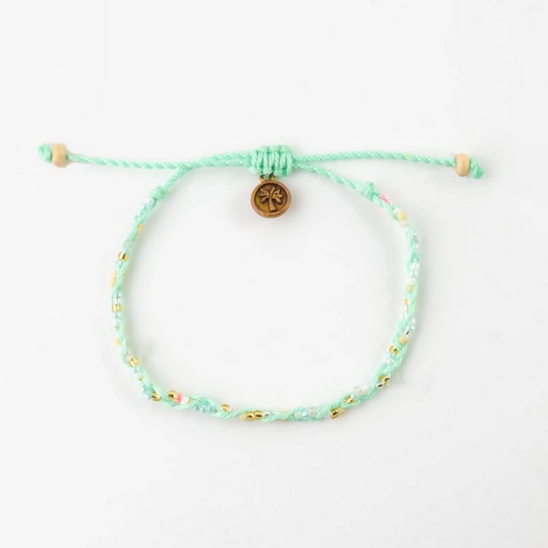 Colourful seed bead anklet