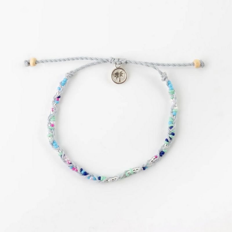 Colourful seed bead anklet