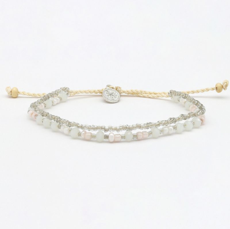 Doubled style beaded bracelet