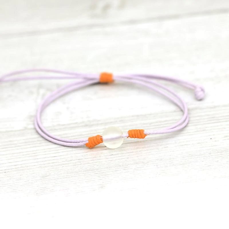 Seaglass bead bracelet