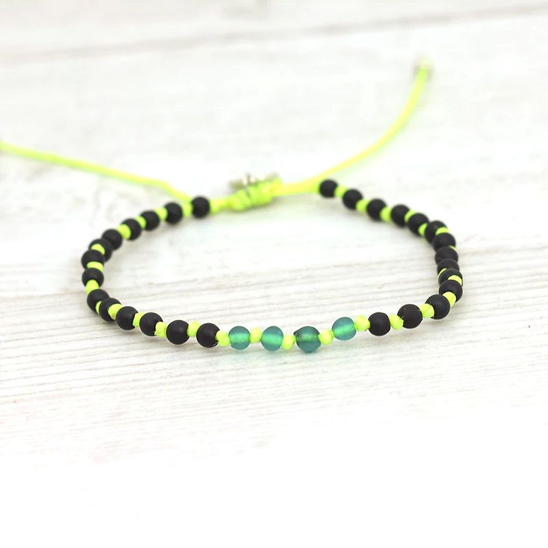 Seaglass bead bracelet
