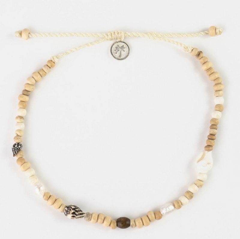 Βραχιόλι με Κοχύλια Κρεμ