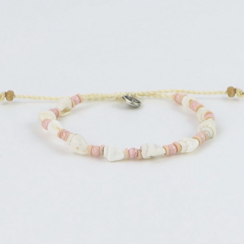 Βραχιόλι με Κοχύλια Ροζ