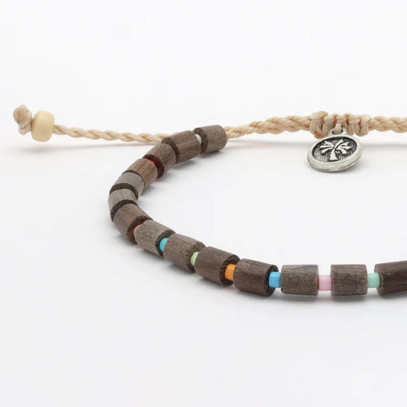 Beaded coconut wood bracelet