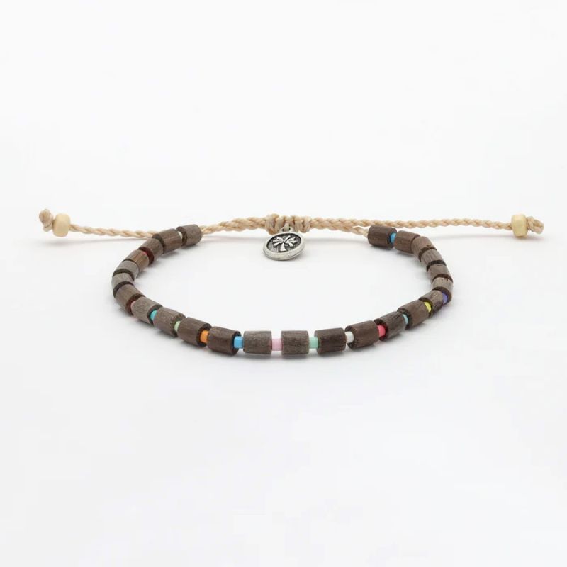 Beaded coconut wood bracelet