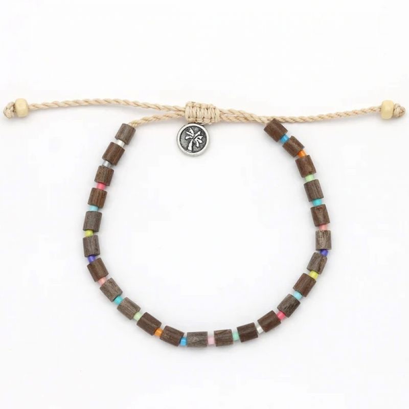 Beaded coconut wood bracelet