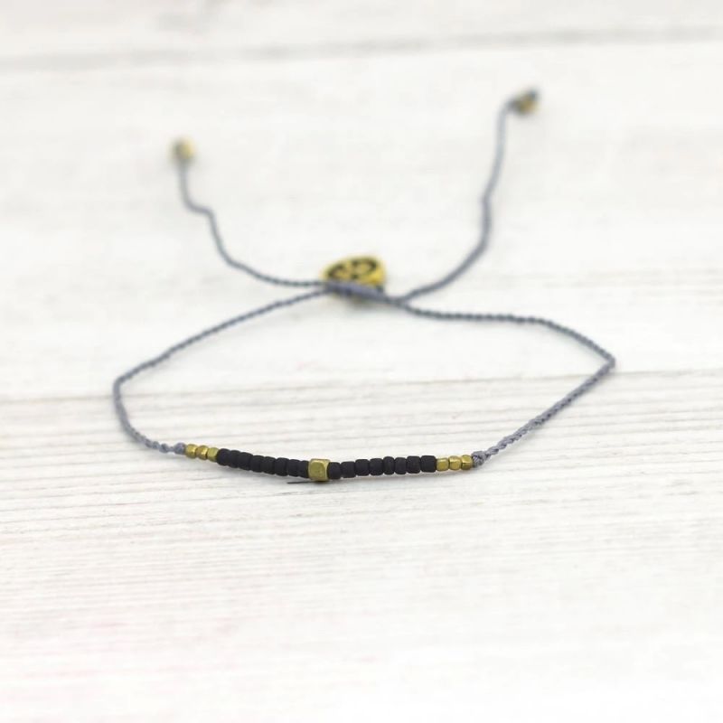 Βραχιόλι Lyla μικρές χάντρες - Γκρι