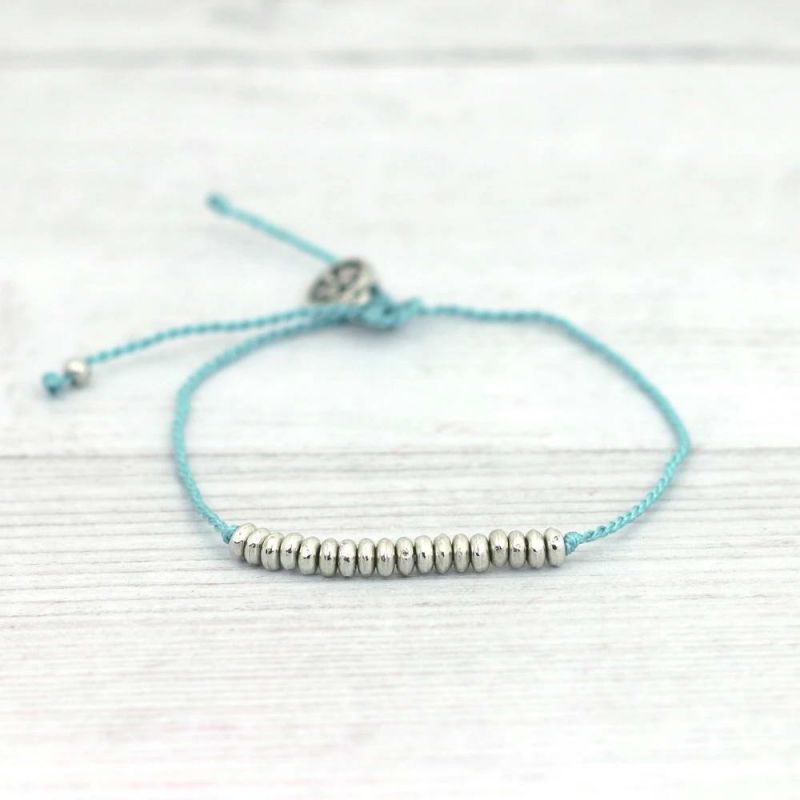 Silver ring beads  bracelet