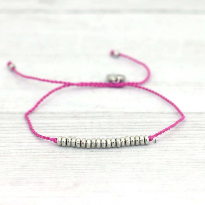 Silver ring beads  bracelet