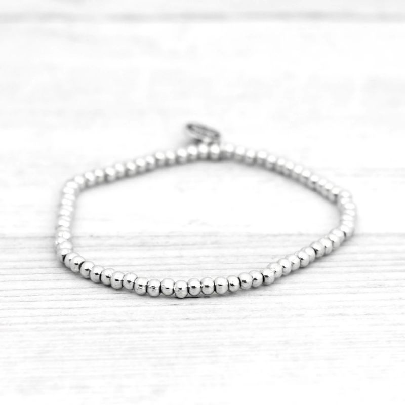 Silver metal bead bracelet