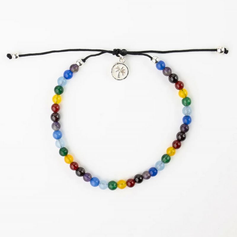 Chakra stone bead bracelet.