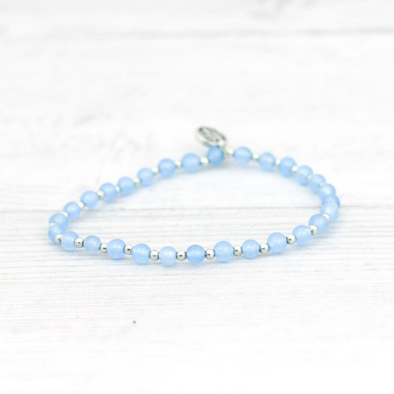 Throat Chakra Blue woven bracelet.