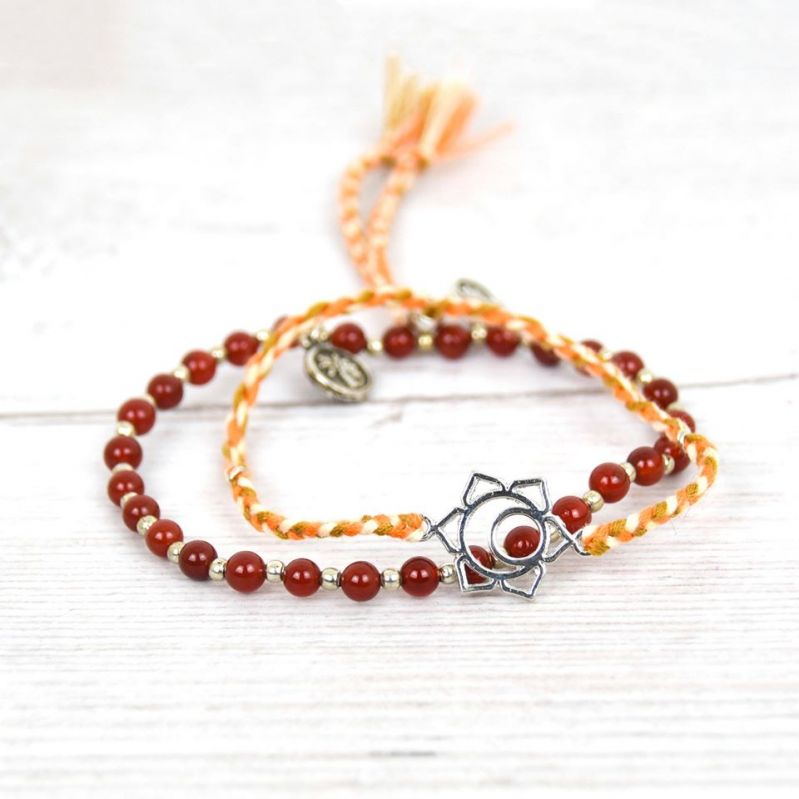 Sacral Chakra Orange woven bracelet.