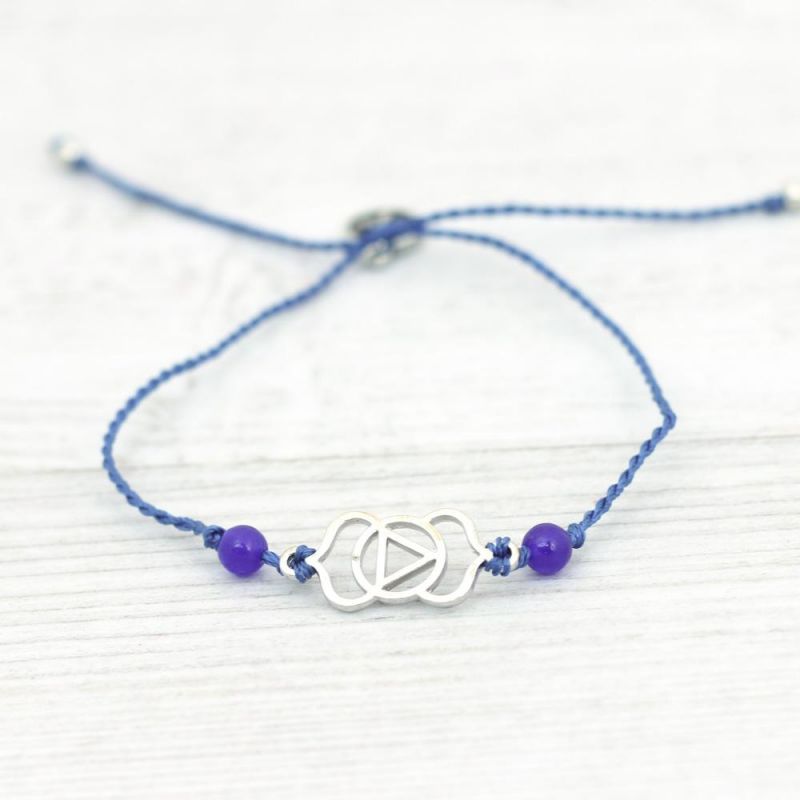 Βραχιόλι κορδόνι τζήν Third Eye τσάκρα 
