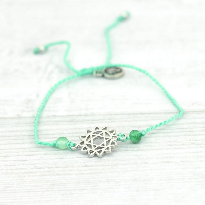 Heart Chakra Green woven bracelet
