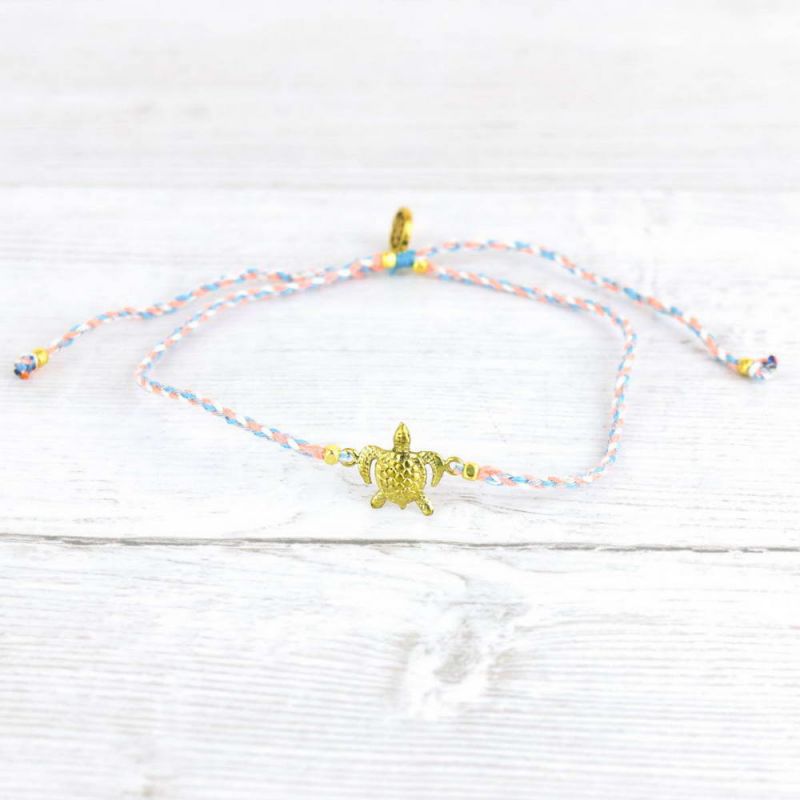 Βραχιόλι ποδιού βαμβακερό - χελώνα