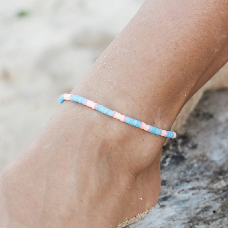 Clay disc anklet