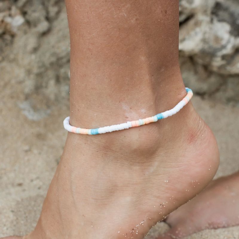 Clay disc anklet