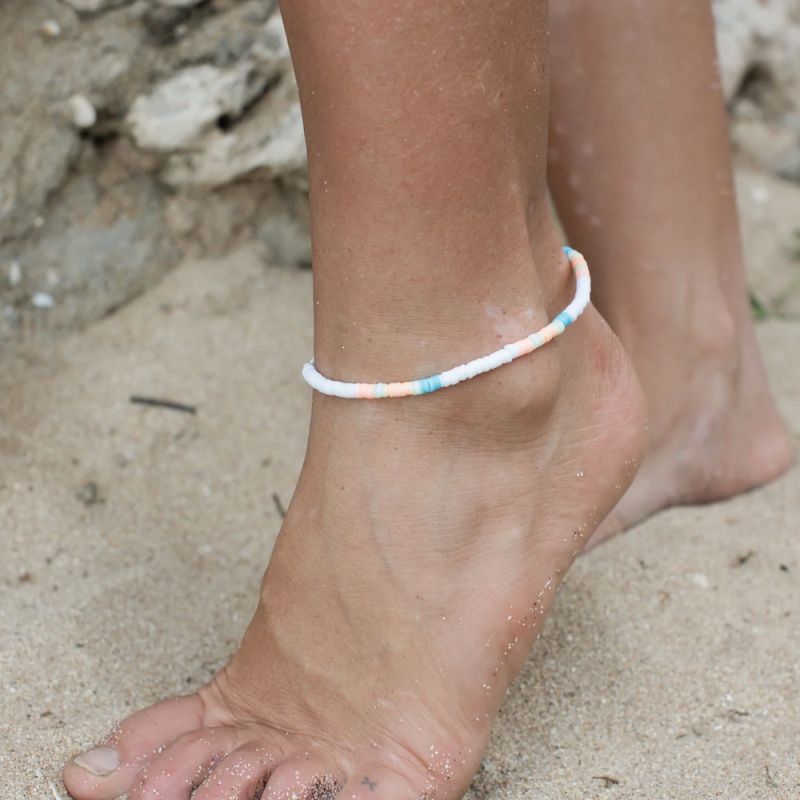 Clay disc anklet