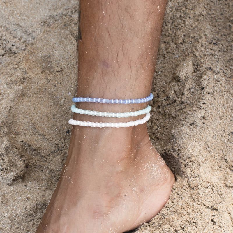 Frosted glass anklet