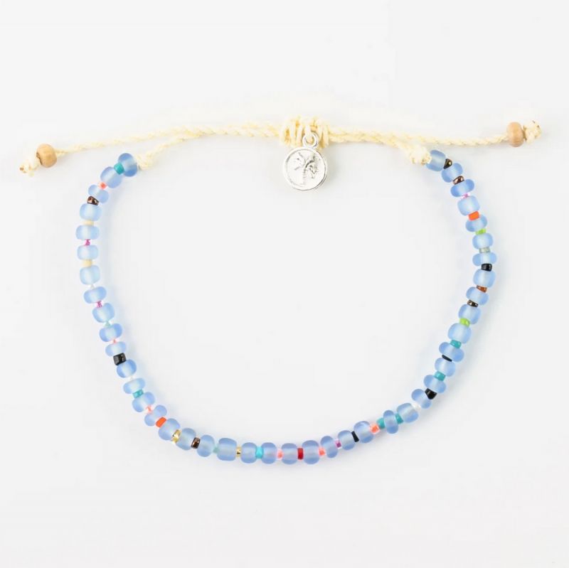 Frosted glass anklet