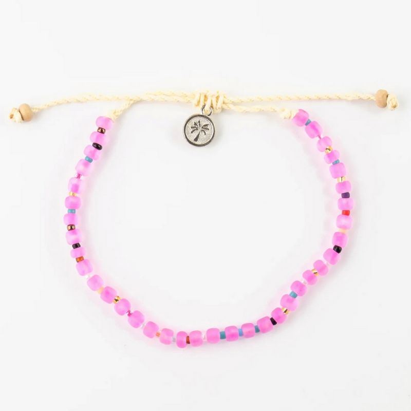 Frosted glass anklet