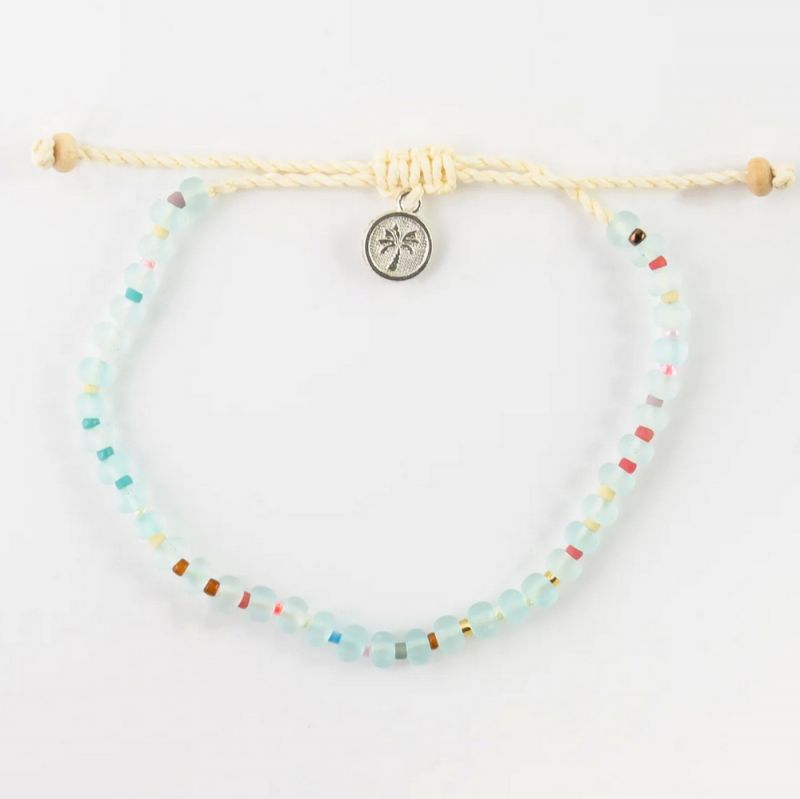 Frosted glass anklet