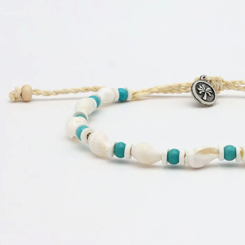 Beaded shell anklet