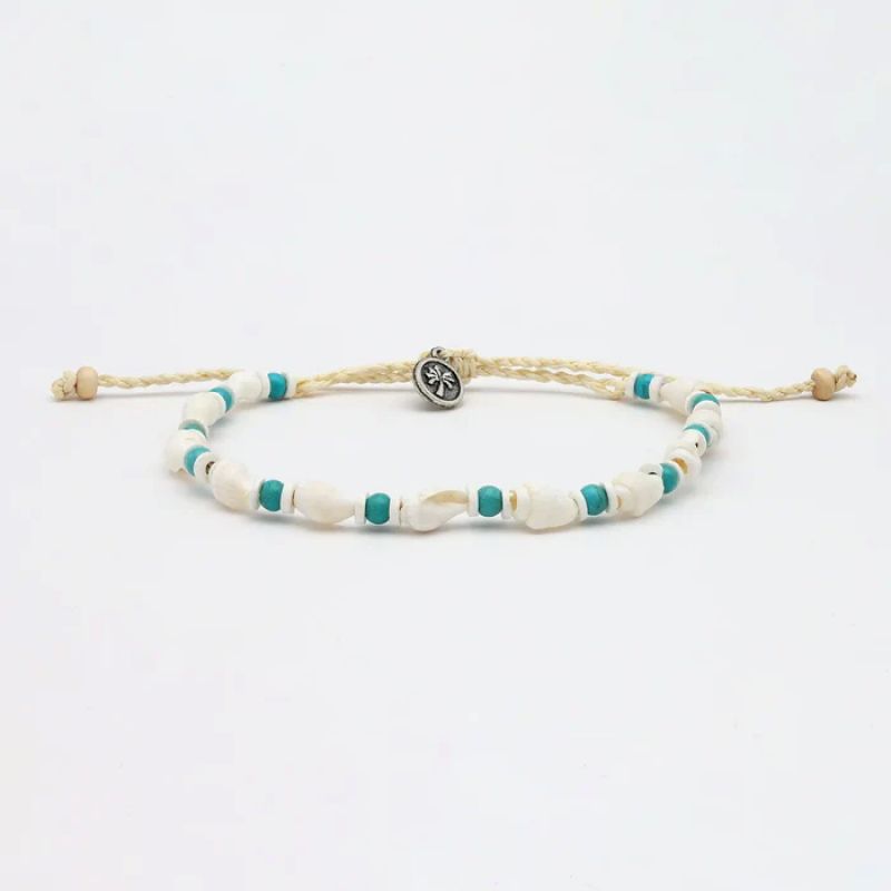 Beaded shell anklet
