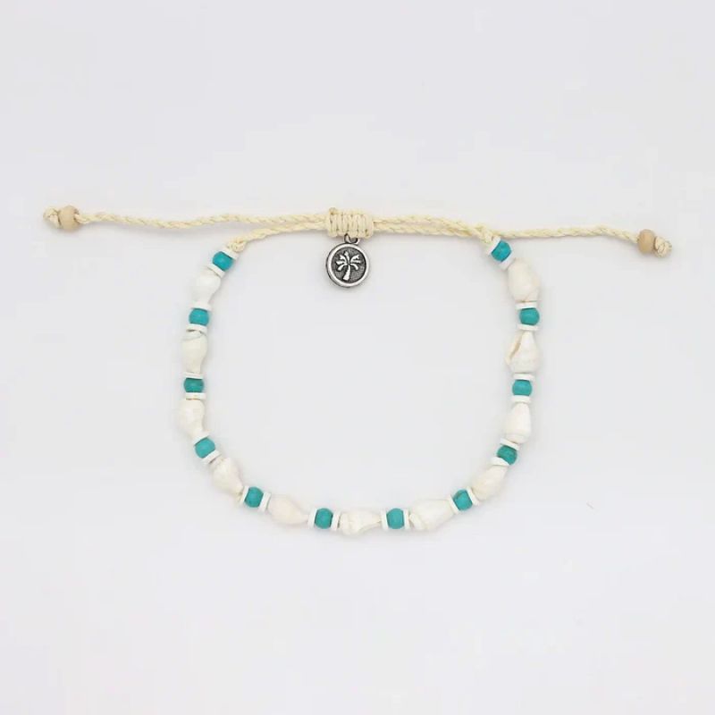 Beaded shell anklet