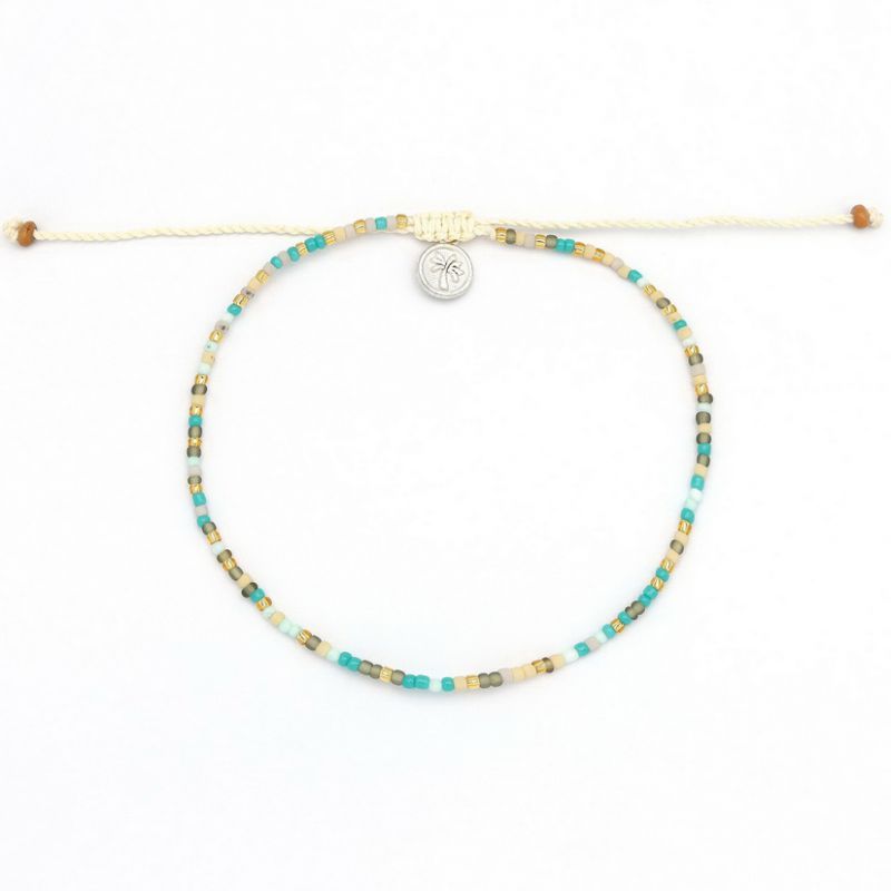 Βραχιόλι Ποδιού Mini Χάντρες Τιρκουάζ