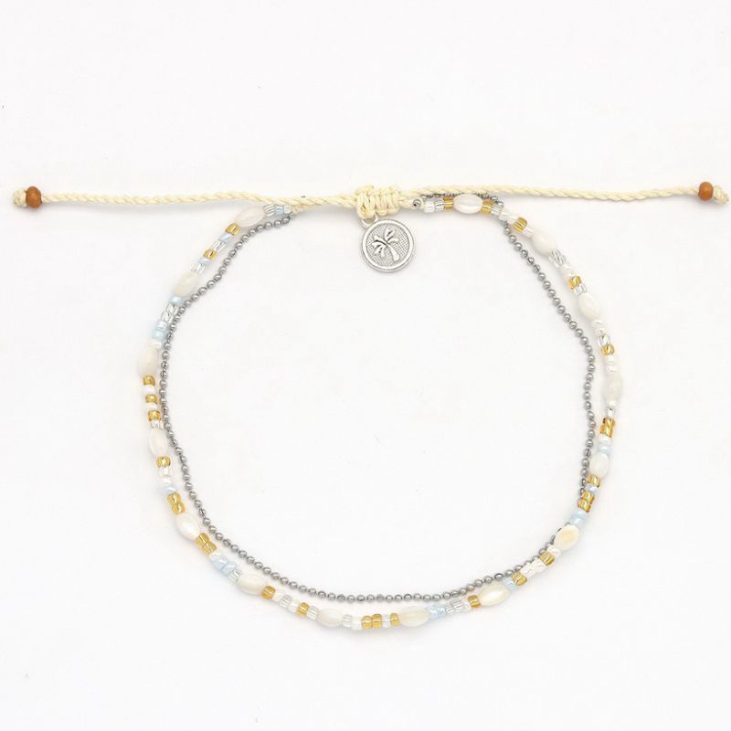 Βραχιόλι Ποδιού Αλυσιδάκι & Κοχύλια Χρυσό Ασημί