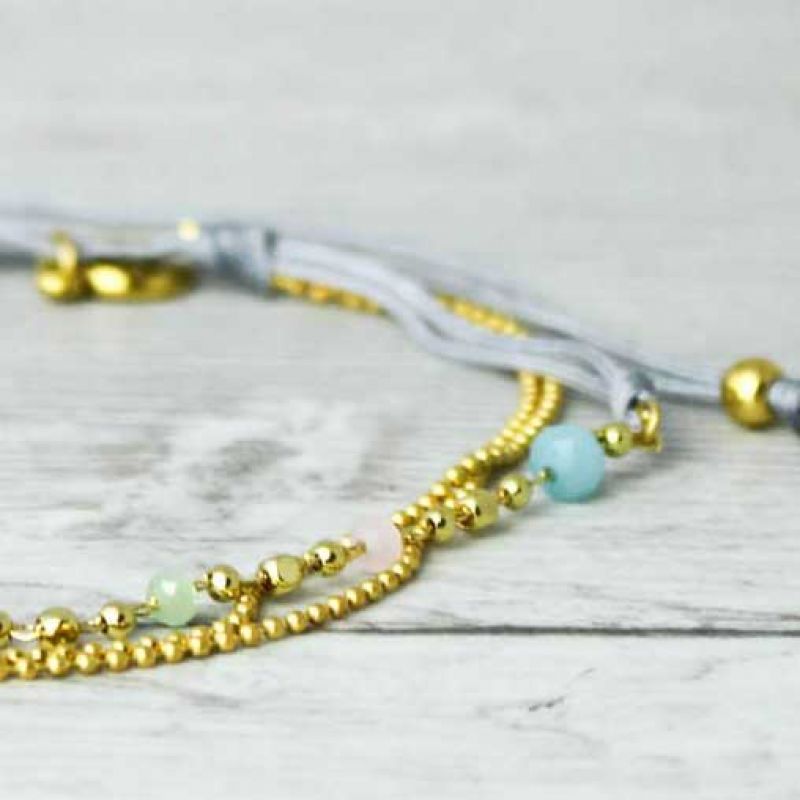 Anklet with delicate metal chains