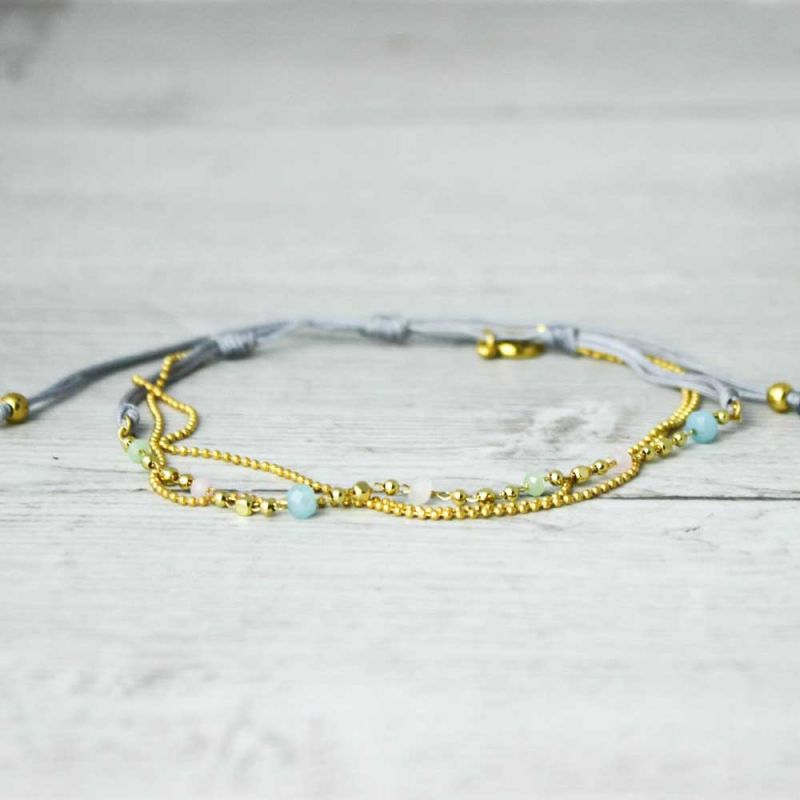 Anklet with delicate metal chains