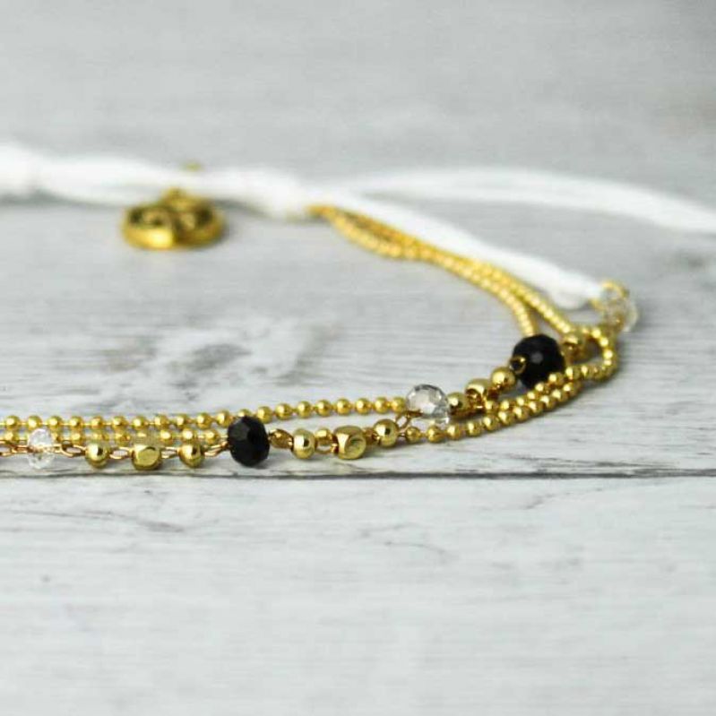 Anklet with delicate metal chains