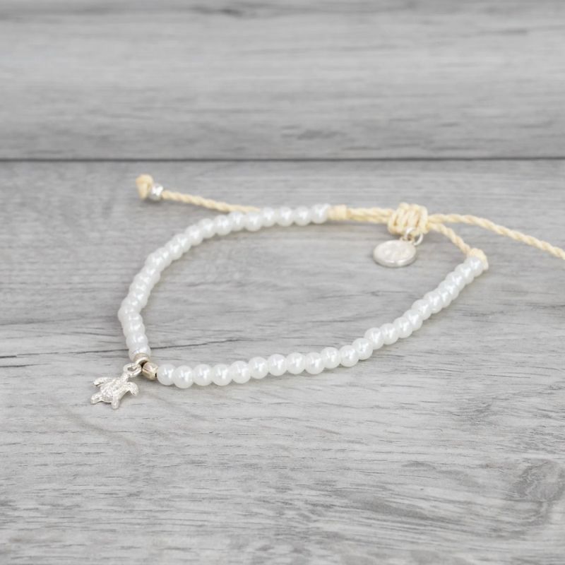 Βραχιόλι ποδιού χελώνα - περλέ χάντρες