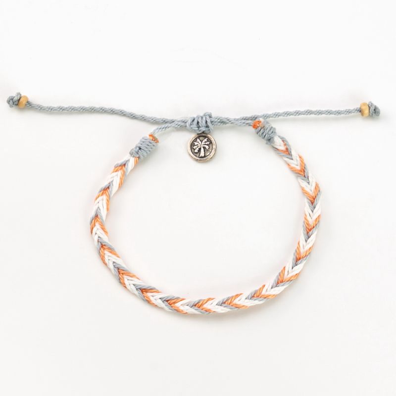 Plaited, wax polyester anklet