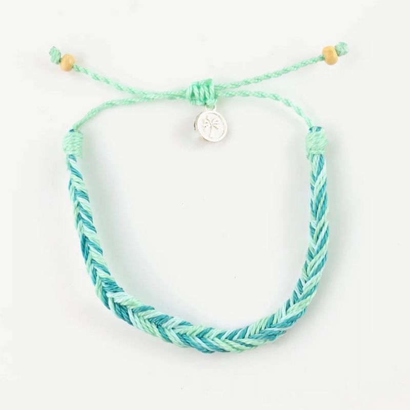 Plaited, wax polyester anklet