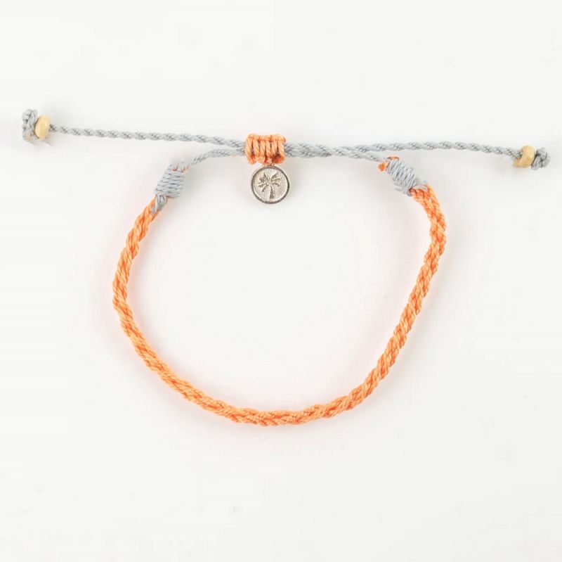 Woven wax polyester anklet