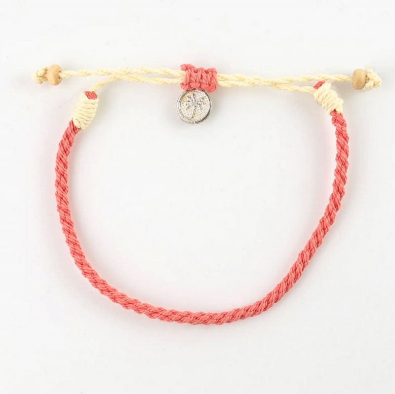 Woven wax polyester anklet