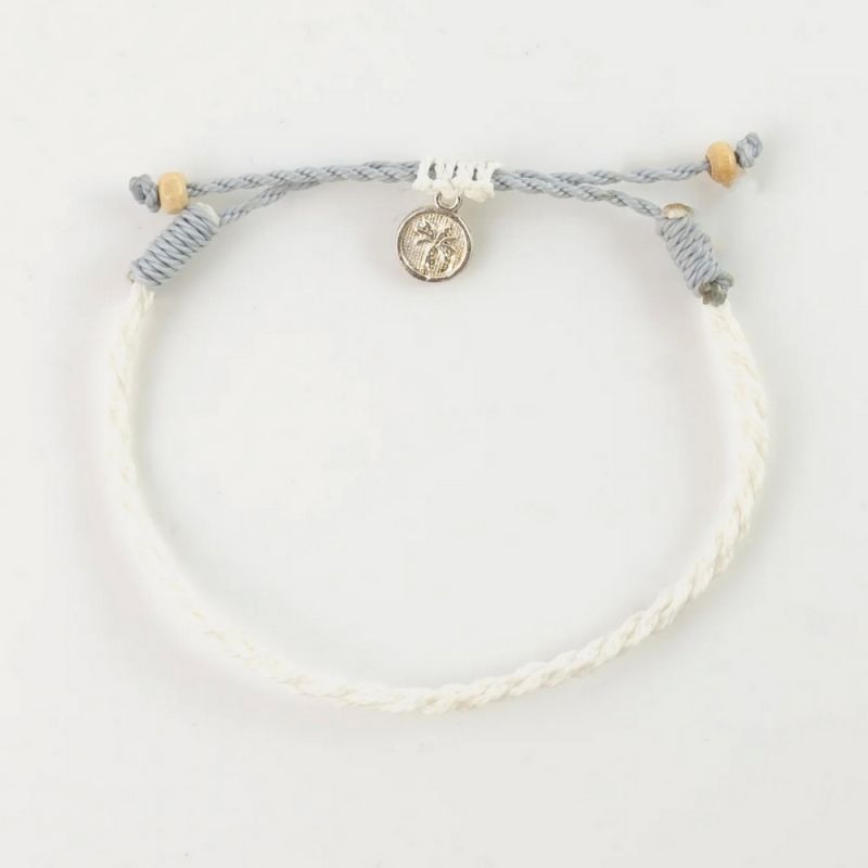 Woven wax polyester anklet