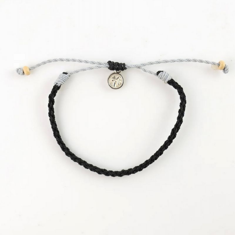 Woven wax polyester anklet