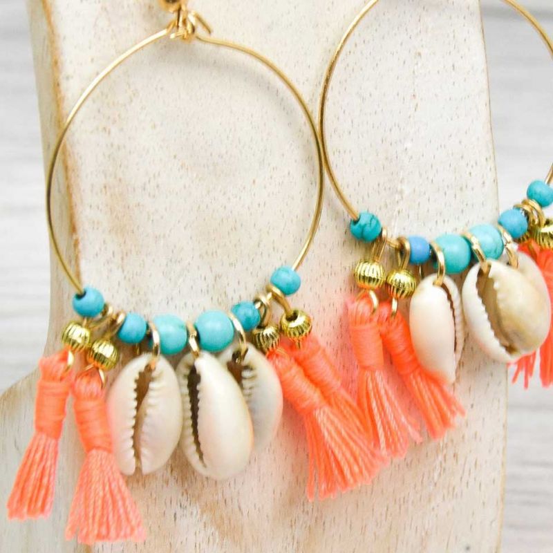 Σκουλαρίκια κρίκοι κοχύλια