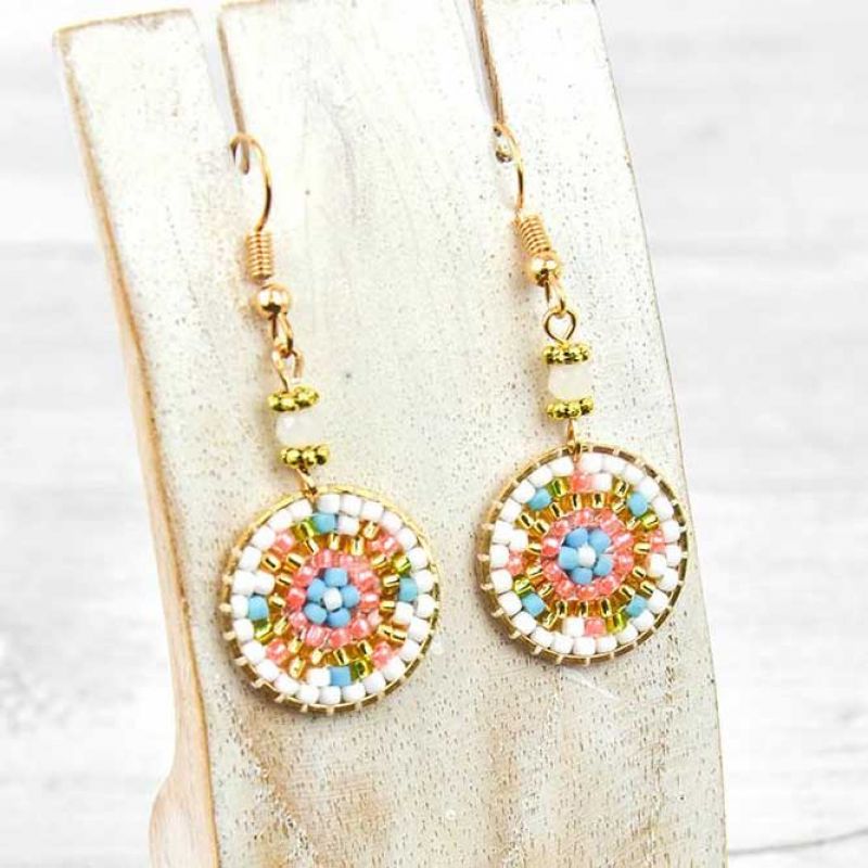 Σκουλαρίκια χάντρες στρογγυλά